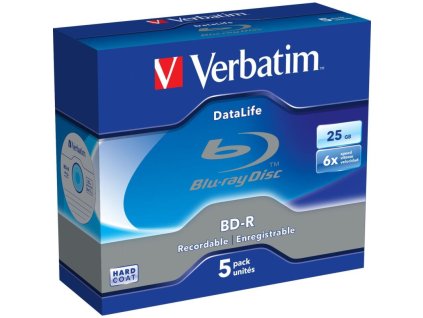 VERBATIM BD-R SL DataLife 25GB, 6x, jewel case 5ks