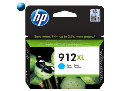 HP 912XL Cartridge 3YL81AE, Cyan (Azúrová)
