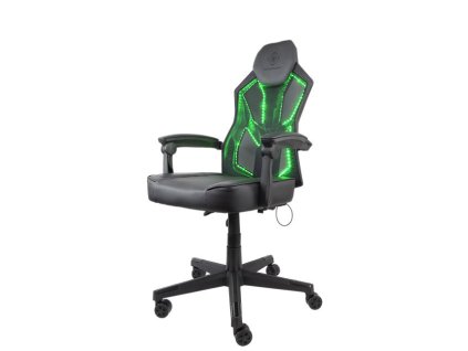 DELTACO GAM-086, RGB Herná stolička, čierna