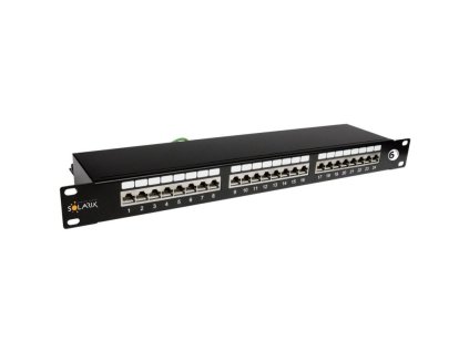 SOLARIX 19" Patch panel 24 x RJ45 CAT6 STP