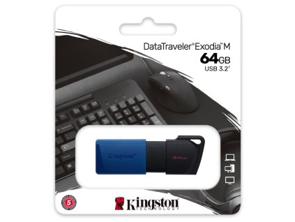 KINGSTON DataTraveler EXODIA M, 64GB, blk/blu