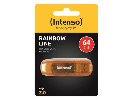 INTENSO Rainbow Line, 64GB, USB 2.0, Orange