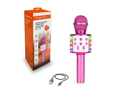 MANTA MIC21-PKL LED, Bezdrôtový karaoke mikr/repr