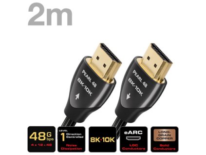 AUDIOQUEST Pearl 48G, Kábel HDMI 2.1 10K M/M 2m