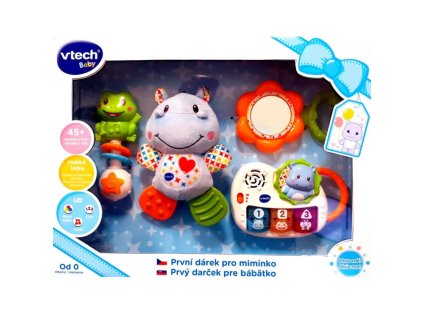 VTECH Prvý darček pre bábätko CZ - modrý