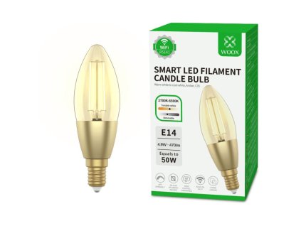 WOOX R5141, WiFi Smart Bulb E14, C37, 470 lm