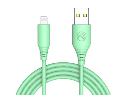 TELLUR Silicone, Kábel, USB/Lightning, 1m, gree
