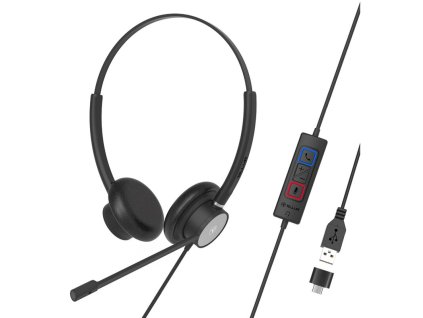 TELLUR Voice 320, Slúchadlá USB Mono, čierne