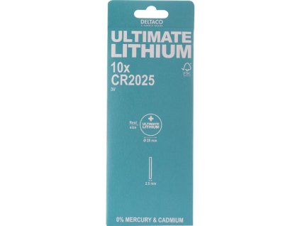 DELTACO Ultimate, Batéria LITHIUM CR2025, 10ks