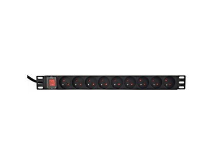 GEMBIRD EG-PDU-9F2F, Rozvodný panel, 9x FR, 1U