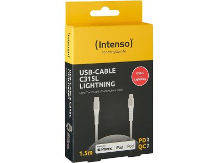 INTENSO C315L, Kábel, USB C - Lightning,1,5m,biely