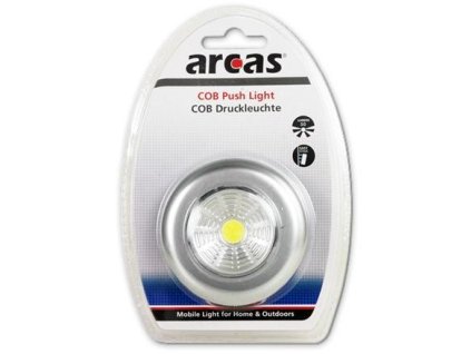 ARCAS LED COB, Svietiace tlačidlo, strieborné