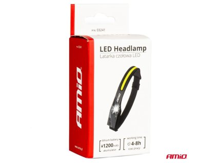 AMIO LH05, LED Nabíjateľná čelovka, 400lm