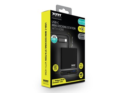 PORT DESIGNS USB-C 3v1, Dokovacia stanica