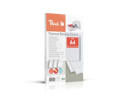 PEACH Thermal Binding Covers A4 1.5mm, white 20ks