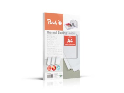 PEACH Thermal Binding Covers A4 4mm, white 20ks