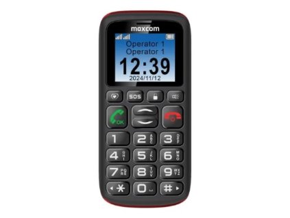 MAXCOM MM428 L, Telefón pre seniorov, čierny