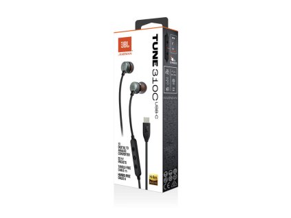JBL Tune 310 USB-C, Slúchadlá, čierne