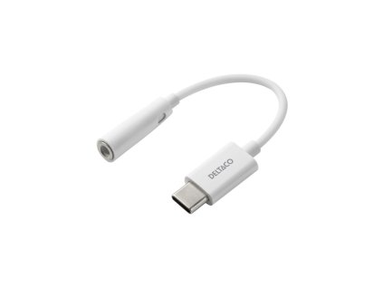DELTACO USBC-1145, USB-C samec/Jack 3.5mm samica