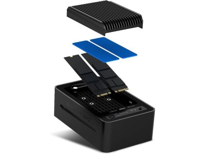 FANTEC 2x NVMe rámček +klonovanie NVMe-X2U32-20G