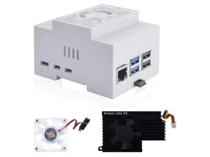 RASPBERRY Pi 5 DIN Krabička s chladičom (DSK018)
