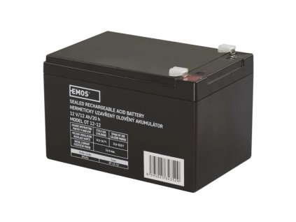 EMOS B9656, Akumulátor 12V/12Ah, faston 6,3 mm