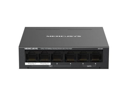 MERCUSYS MS106P, 6-Port 100 Mbps Desktop Switch