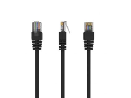 GEMBIRD Patch kábel UTP 0.25m čierny