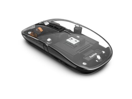 HAMA WM-600, Bezdrôtová myš, BT/RF, transparent