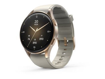 HAMA 8900, Smart hodinky, GPS, AMOLED, bež/zlat
