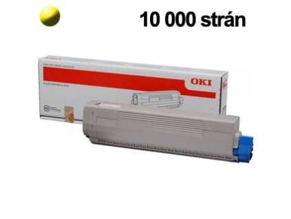 OKI MC853/MC873, originálny toner, 10000str.,žltý