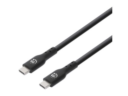 MANHATTAN Kábel, USB-C/USB-C, 0,5m, čierny
