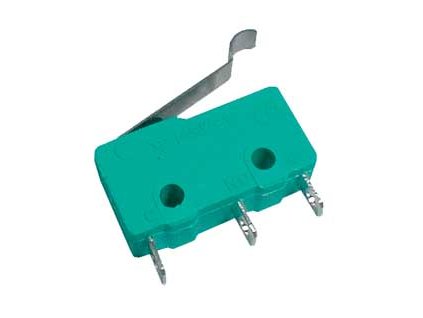 Mikrospínač ON-(ON)  5A s páčkou+z. L=17