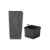 Kvetináč URBI SQUARE BETON EFFECT antracit 29,5cm