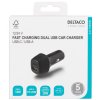 DELTACO USBC-CAR120, Autonabíjačka 1x USB-C/USB-A