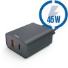 HAMA Rýchlonabíjačka, USB-C/A PD/QC 45W, č