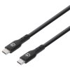 MANHATTAN Kábel, USB-C/USB-C, 0,5m, čierny