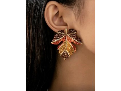 Náušnice Javorový list