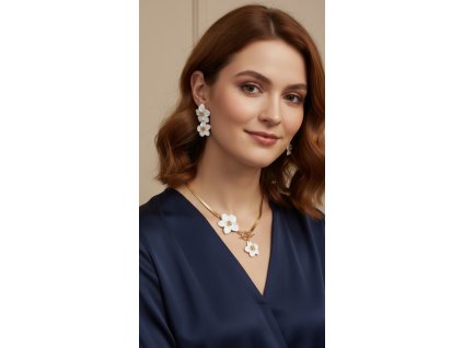 Set bílé květy