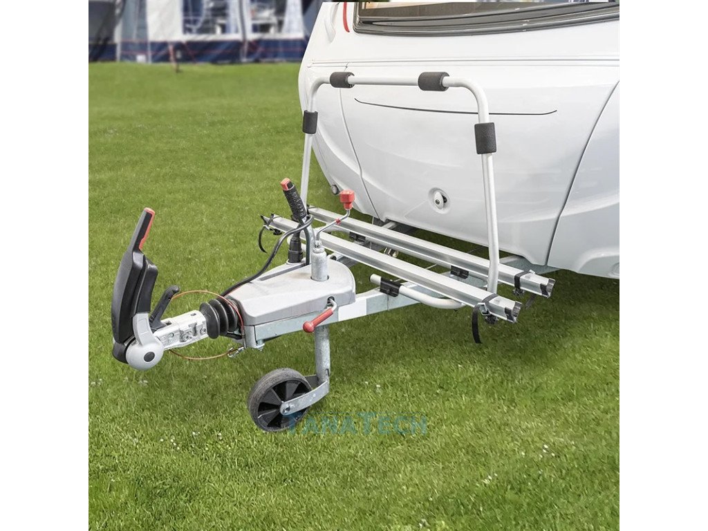 Držiak 2 kolies na oje prívesu strmeňový strieborný