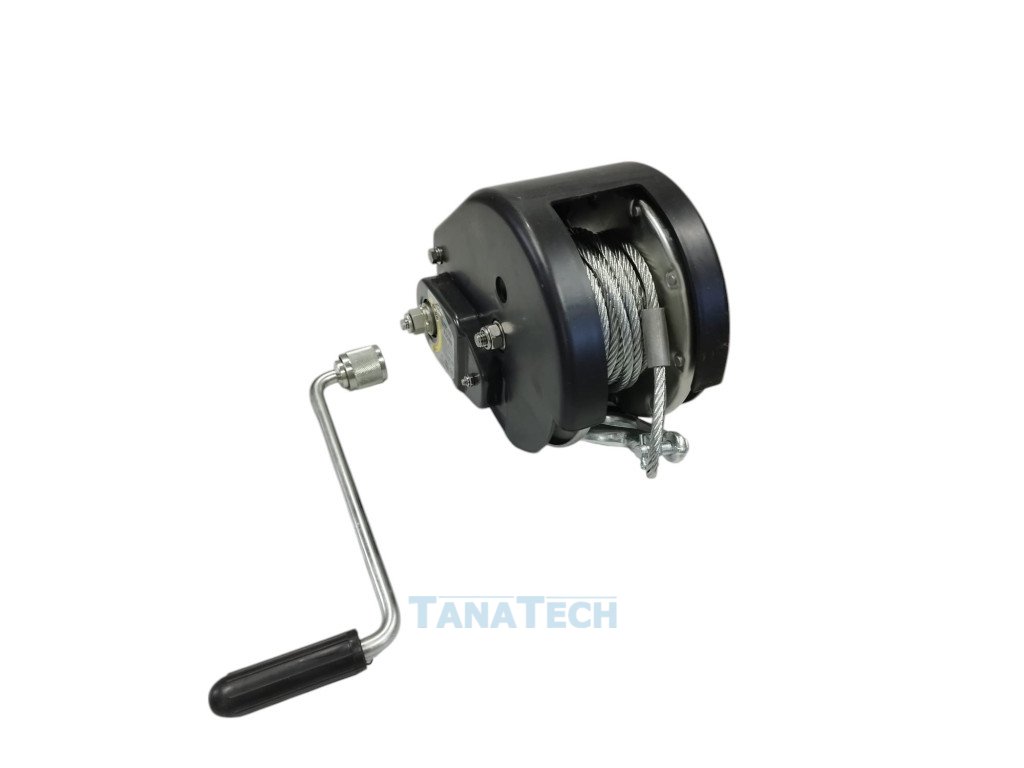 Handwinde 4100kg Seil 10mx7mm mit automatischer Hakenbremse