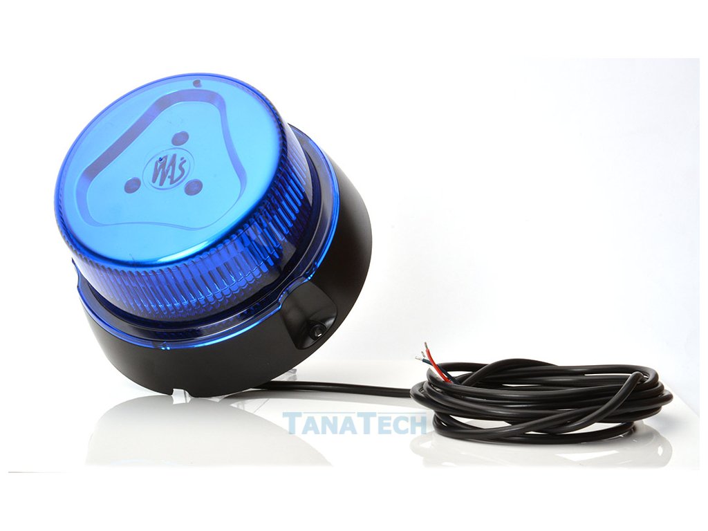 Maják modrý 853.4 LED 12 / 24V; 8 funkcií; pre priamu montáž