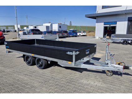 Přívěs Saris PL 406 184 3500kg, valník, listová pera, Black Edition