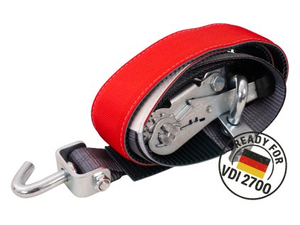 Prepravný pás pre odťahovku autoprepravník zaisťovací pás pre kolesá 2,8 m/50 mm/5 t VDI 2700