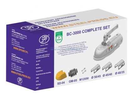 Prívesný kĺb BC-3000C W3 sada pr. 35,40,45,50, manžeta, kryt