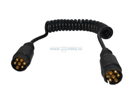 Špirálový predlžovací kábel 12V 2x 7-pól. vidlica