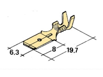 Konektor 6,3mm 1-2,5mm kolík