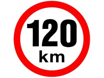 Samolepka rýchlosti 120 km