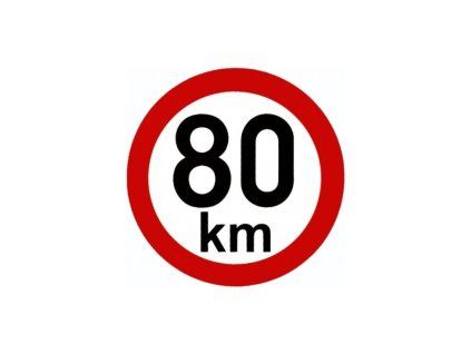 Samolepka rýchlosť 80 km / hod 15cm