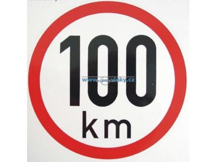 Samolepka rychlost 100 km/hod 15cm